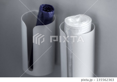 wall-mounted nail-free plastic trash bag holders 135562363