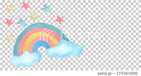 Watercolor Template invitation or cards rainbow with blue clouds and stars. A gentle newborn greeting or birthday template and flyers and packages of children's goods, scrapbooking and other ideas Watercolor Template invitation or cards rainbow with blue clouds and stars. A gentle newborn greeting or birthday template and flyers and packages of children's goods, scrapbooking and other ideas 135563006