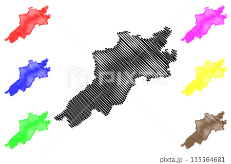 Franches-Montagnes District (Switzerland, Swiss Confederation, Republic and Canton of Jura) map vector illustration, scribble sketch Bezirk Franches Montagnes map Franches-Montagnes District (Switzerland, Swiss Confederation, Republic and Canton of Jura) map vector illustration, scribble sketch Bezirk Franches Montagnes map 135564681