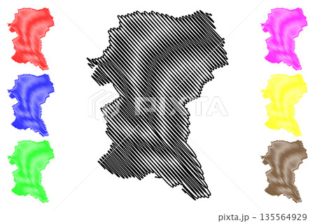Hinterland District (Switzerland, Swiss Confederation, Canton of Appenzell Ausserrhoden or Appenzell Outer Rhodes) map vector illustration, scribble sketch Bezirk Hinterland map Hinterland District (Switzerland, Swiss Confederation, Canton of Appenzell Ausserrhoden or Appenzell Outer Rhodes) map vector illustration, scribble sketch Bezirk Hinterland map 135564929