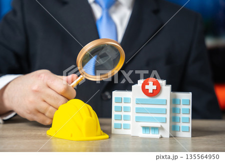 Hospital construction review. Reconstruction potential assessment. Evaluation of healthcare infrastructure condition and safety. Modernization planning, investment needs 135564950
