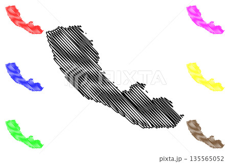Meilen District (Switzerland, Swiss Confederation, Canton of Zurich) map vector illustration, scribble sketch Bezirk Meilen map 135565052