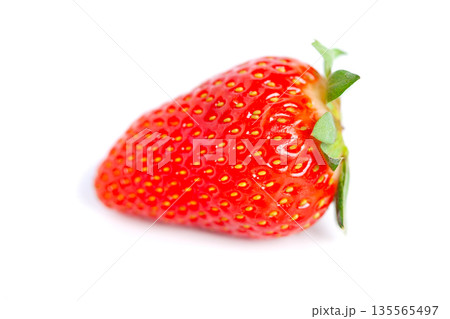Ripe strawberries isolated on a white background, fruit Ripe strawberries isolated on a white background, fruit 135565497
