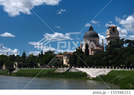 Verona cityscape with historic rooftops and medieval architecture Verona cityscape with historic rooftops and medieval architecture 135566151