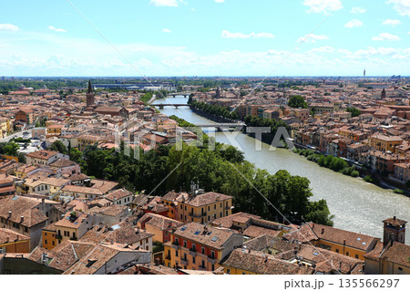 Travel photography of Verona with churches, towers and river Travel photography of Verona with churches, towers and river 135566297