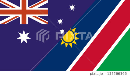 Flags of Australia and Namibia. Two Flag Together Australian and Namibian 135566566