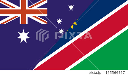 Flags of Australia and Namibia. Two Flag Together Australian and Namibian 135566567