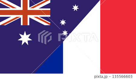 Flag of Australia and France. Two Flag Together. Diplomatic relations 135566603