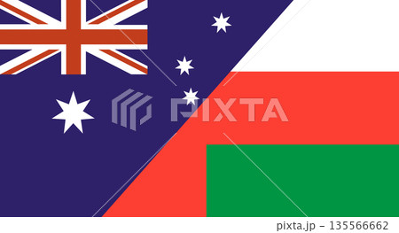 Flags of Australia and Oman. Two Flag Together Australian and Omani 135566662