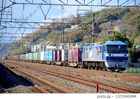 東海道本線 二宮-大磯 JR貨物 EF210-7(岡山) 東海道本線 二宮-大磯 JR貨物 EF210-7(岡山) 135566994