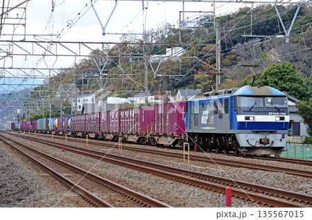 東海道本線 二宮-大磯 JR貨物 EF210-154(吹田) 東海道本線 二宮-大磯 JR貨物 EF210-154(吹田) 135567015