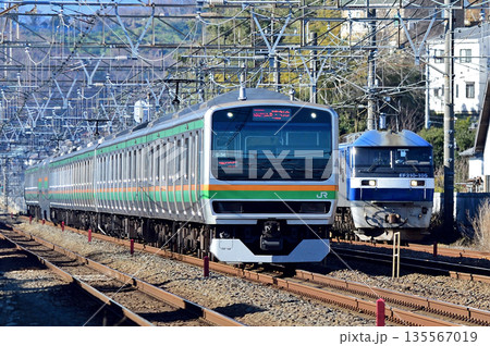 東海道本線 二宮-大磯 JR貨物 EF210-105(吹田) E231系1000番台 S-34編成 東海道本線 二宮-大磯 JR貨物 EF210-105(吹田) E231系1000番台 S-34編成 135567019