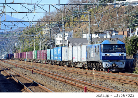 東海道本線 二宮-大磯 JR貨物 EF210-114(吹田) 東海道本線 二宮-大磯 JR貨物 EF210-114(吹田) 135567022