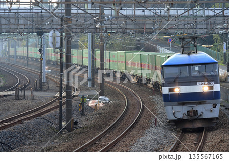 東海道本線　東戸塚－保土ケ谷　JR貨物　EF210-14（岡山） 135567165