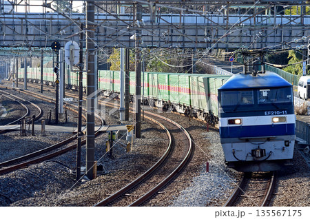 東海道本線　東戸塚－保土ケ谷　JR貨物　EF210-11（岡山） 135567175