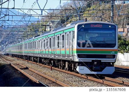 東海道本線　二宮－大磯　JR東日本　E231系1000番台　U4編成（小山） 135567606