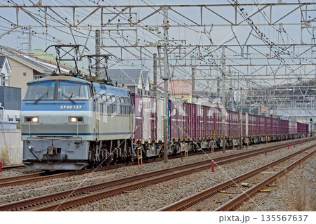 東海道本線　大磯－二宮　JR貨物　EF66-127（吹田） 135567637