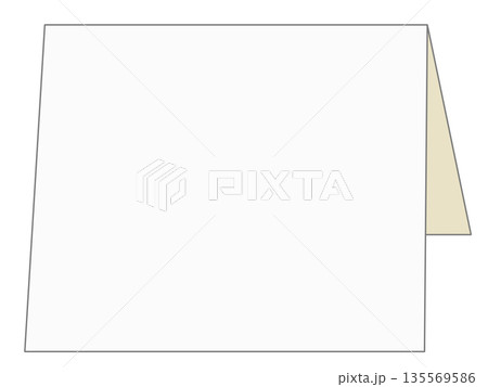 二つ折りのメモ 135569586