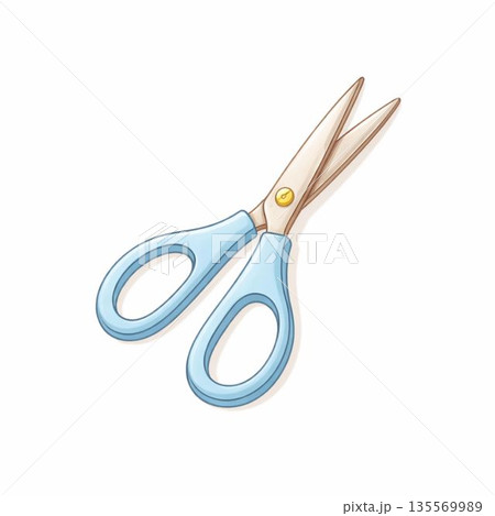 白い背景のハサミ 135569989