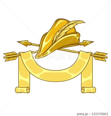 Arrows with Ribbon and Archer's Hat 135570001