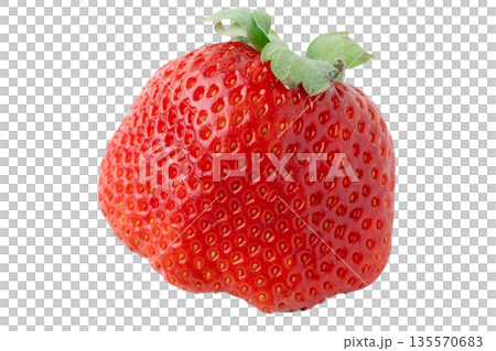 透明背景(png)に先端が平たい甘いイチゴ(とちあいか) 透明背景(png)に先端が平たい甘いイチゴ(とちあいか) 135570683