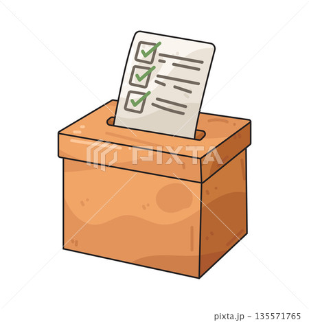 illustration of poll survey 135571765