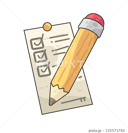 illustration of survey pencil illustration of survey pencil 135571783