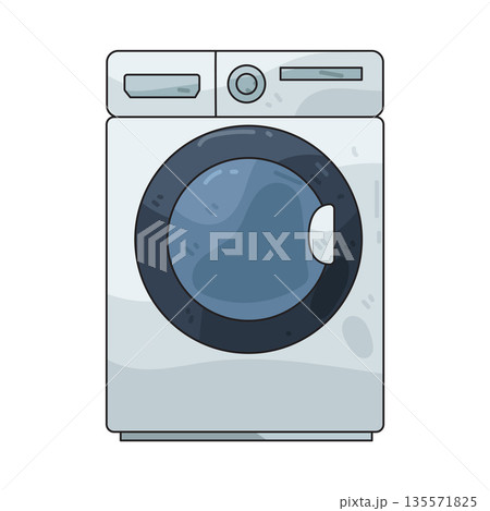 illustration of washing machine 135571825