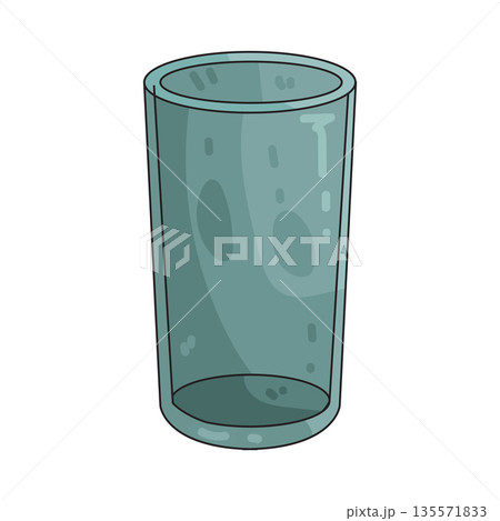 illustration of water glass 135571833