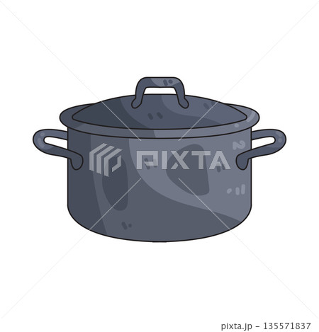 illustration of cooking pot 135571837