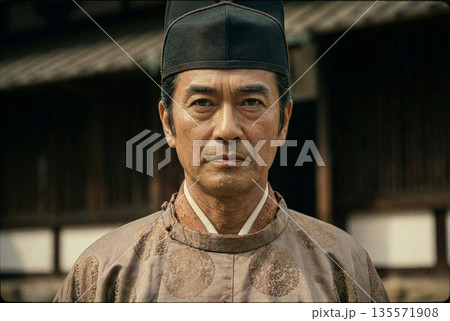 飛鳥時代の摂政として仏教を保護し十七条憲法を制定した聖徳太子(厩戸皇子)の肖像イメージ 飛鳥時代の摂政として仏教を保護し十七条憲法を制定した聖徳太子(厩戸皇子)の肖像イメージ 135571908