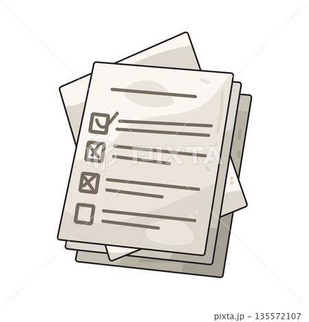 illustration of paper survey 135572107