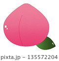 シンプルな桃のイラスト 135572204