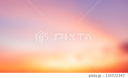 Gradient blur Overlay Orange Sky Evening Sunset Sunrise Pastel Soft Effect Background Pattern Abstract Texture Design Summer Nature Spring Light Beauty Template  Yellow Color Wallpaper Tropical 135572347
