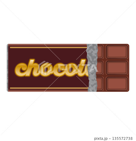 ミルクチョコレート 板チョコ イラスト 素材 バレンタイン 装飾 可愛い ミルクチョコレート 板チョコ イラスト 素材 バレンタイン 装飾 可愛い 135572738