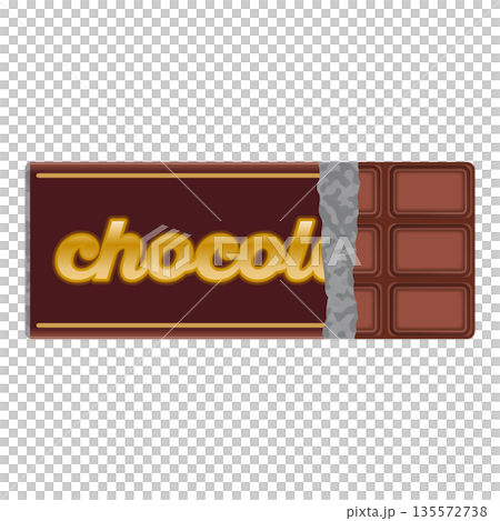 ミルクチョコレート 板チョコ イラスト 素材 バレンタイン 装飾 可愛い ミルクチョコレート 板チョコ イラスト 素材 バレンタイン 装飾 可愛い 135572738