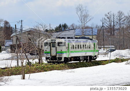 札沼線　石狩月形－豊ヶ岡　JR北海道　キハ40-402（苗穂） 135573020