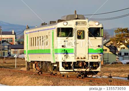 札沼線　晩生内－札比内　JR北海道　キハ40-401（苗穂） 135573050