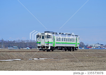 札沼線 新十津川-下徳富 JR北海道 キハ40-401(苗穂) 札沼線 新十津川-下徳富 JR北海道 キハ40-401(苗穂) 135573078