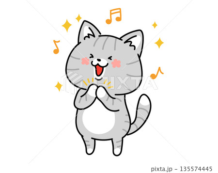 すごい！拍手して喜ぶ猫ちゃん 135574445