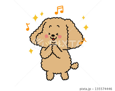 すごい！拍手して喜ぶプードルさん 135574446