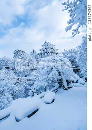 雪の郡上八幡城 135574563