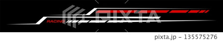Race car, drag racing sport sticker or symbol. Motocross and racing championship decal patch, rally or motocross motorsport stripe vector sticker. Car road race label, drag or drift competition tag 135575276