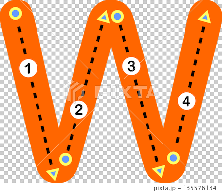 Alphabet Letter W Tracing Practice for Children Alphabet Letter W Tracing Practice for Children 135576134