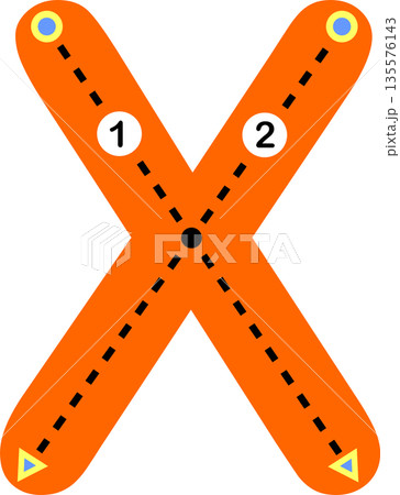 Alphabet Letter X Tracing Practice for Children Alphabet Letter X Tracing Practice for Children 135576143