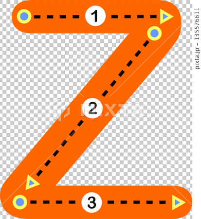 Alphabet Letter Z Tracing Practice for Children Alphabet Letter Z Tracing Practice for Children 135576611