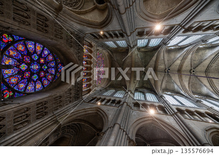 Reims, Marne, Grand-Est, France, August, 28th, 2025, Champagne Area, Colorful panels and intricate 135576694