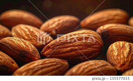 《AI画像》たくさんのアーモンド 135577015