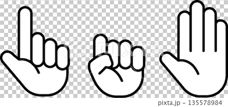 マウスカーソルのセット 手 指差し 掴む 放す マウスカーソルのセット 手 指差し 掴む 放す 135578984