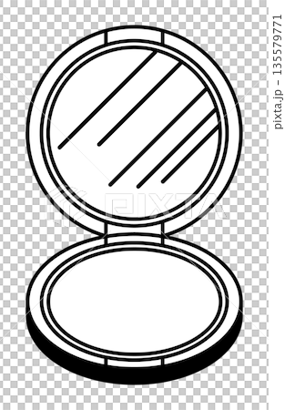 壓製粉末的單色插圖 135579771